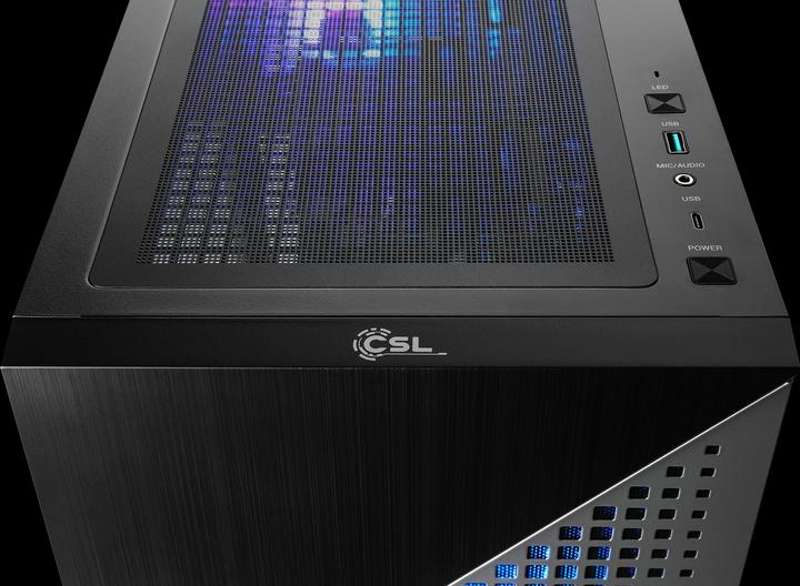 Actual product image CSL Gaming PC M10100 (AMD Ryzen 7 7800X3D, 16 GB, 1000 GB, GeForce RTX 4070)