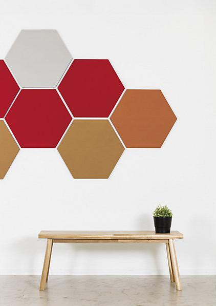 Actual product image Chameleon Design pinboard hexagonal (Bulletin board)