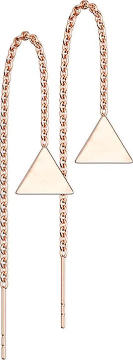 Produktbild Star Piercing Ohrstecker rosegold freifallende Kette mit Dreieck massiv (ohne Messing, Chirurgenstahl 316L)