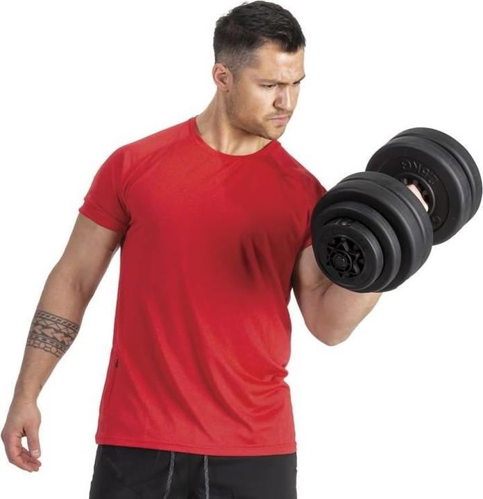 Actual product image Gymstick 61122-15, Adjustable dumbbell, Black, Vinyl, Concrete, Vinyl, 15 kg, 2.5 kg (1 x 15 kg)
