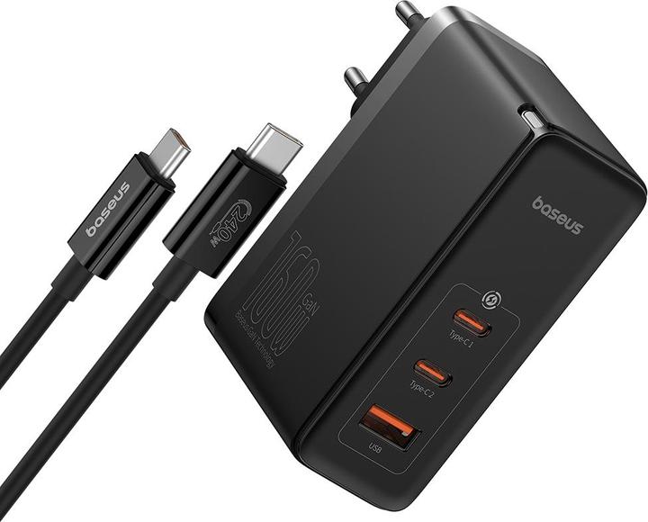 Actual product image Baseus Wall charger GaN5 Pro 2xUSB-C + USB, 160W (black) (160 W)