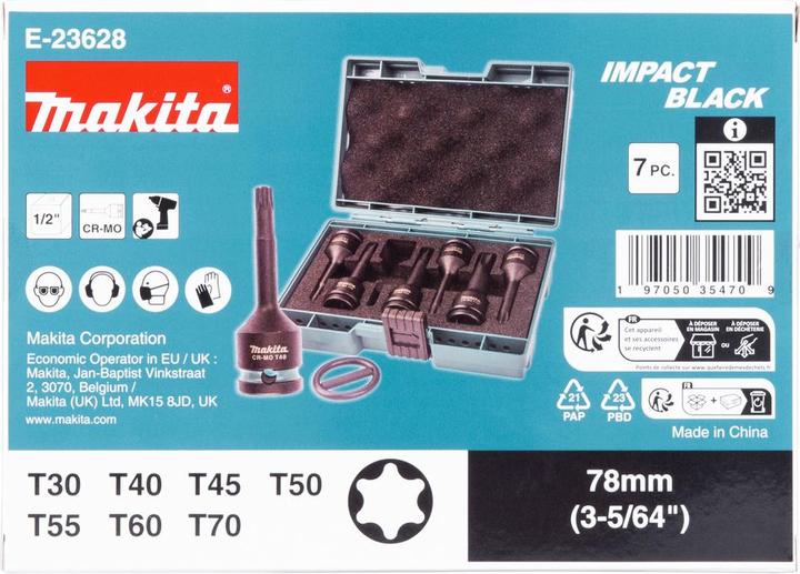 Produktbild Shots Makita Impact Black T-Schlagnuss Set 7tlg. - E
