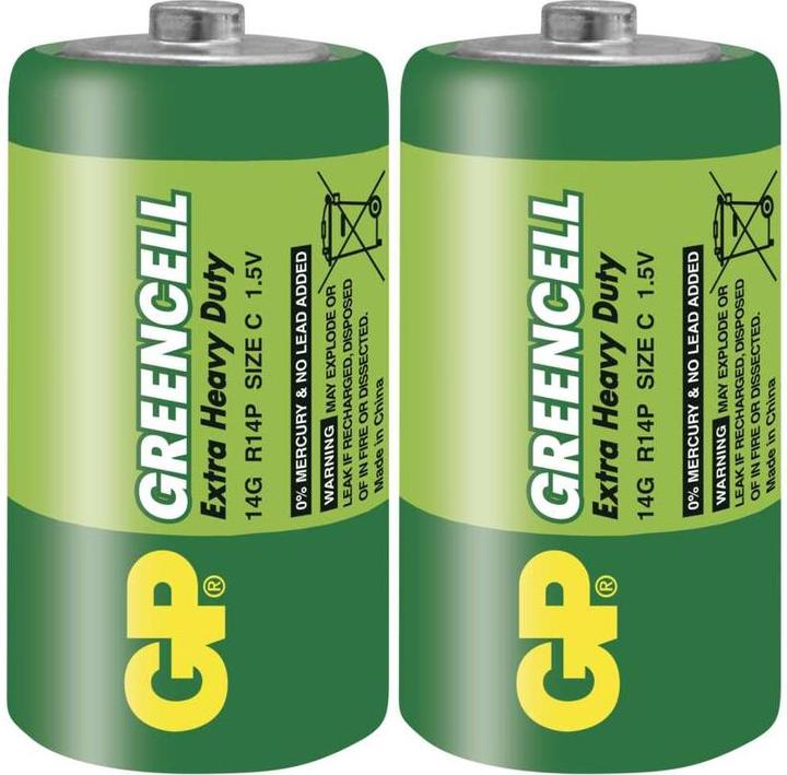 Image du produit GP Batteries Batterie ZINK R14 GREENCELL (2 pcs, C)