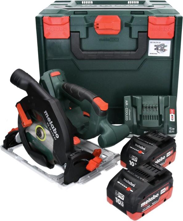 Image du produit Metabo KS 18 LTX 57 Scie circulaire portative sans fil 18 V 165 x 20 mm ( 601857840 ) + 2x 10,0 Ah