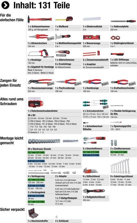 Produktbild Meister Werkzeugkoffer (131 Teile)