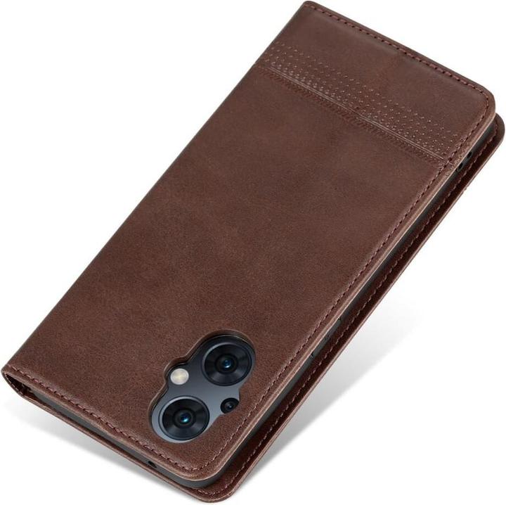 Produktbild Cover-Discount OPPO Reno8 Lite - Stand Flip Case Hülle braun (Oppo Reno 8 Lite 5G)