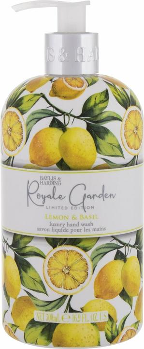 Image du produit Baylis & Harding Royale Garden Édition limitée Lemon & Basil Hand Wash 500ml Vegan Friendly (Savon liquide, 500 ml)