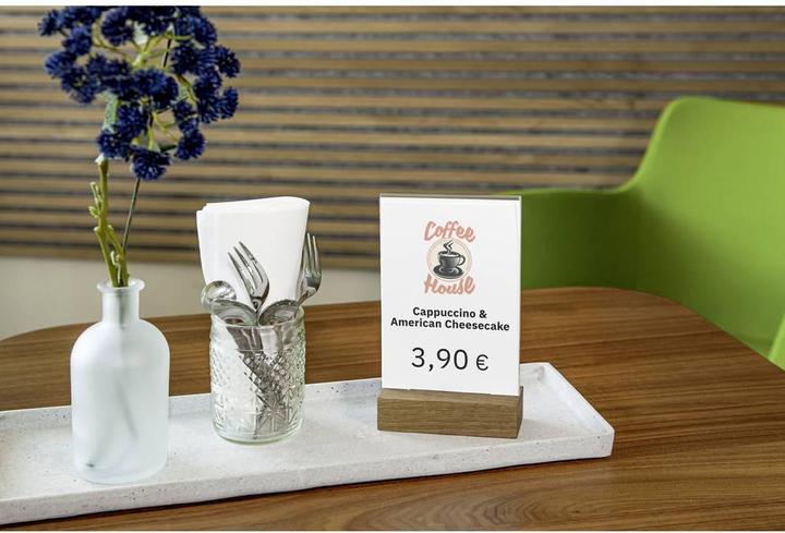 Actual product image Sigel Table display with wooden base (A6)