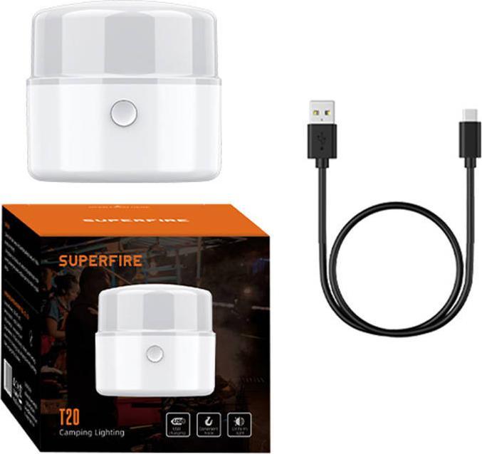 Image du produit Superfire Lampa kempingowa SupFire T20, USB, 200lm, 1200mAh