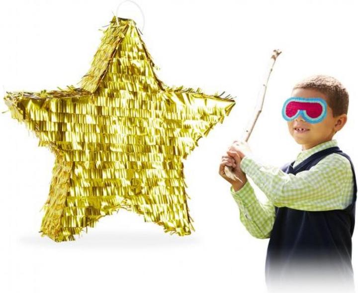 Actual product image Relaxdays Golden Star Pinata