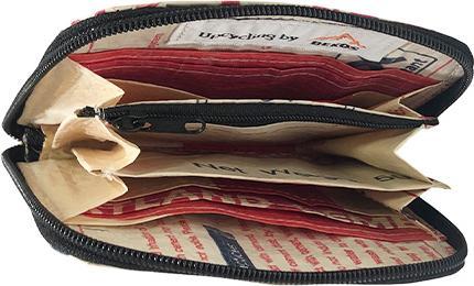 Immagine prodotto Bekos Upcycling - Geldbörse mit Reissverschluss aus recycelten Zementsäcke Cobra