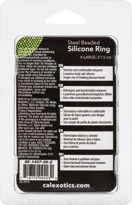 Produktbild CalExotics Steel Beaded Silicone Ring XL (5 cm)