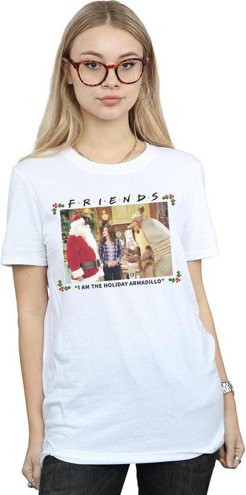 Actual product image Friends Womens/Ladies I Am The Holiday Armadillo Cotton Boyfriend T-Shirt (M)
