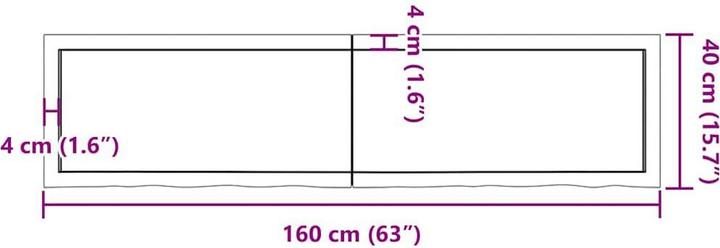 Actual product image VidaXL Saba (160 x 40 x 4 cm)