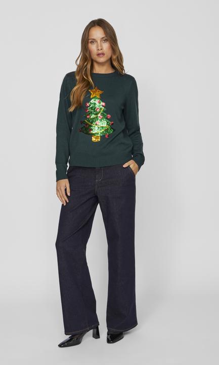 Image du produit Vila Pull en tricot de Noël à paillettes (M)
