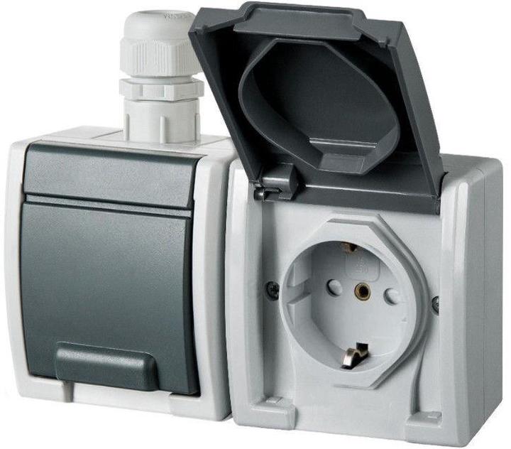 Elektro-Plast DBL SCHUKO SOCKET 1245-65 IP65 AQUANT