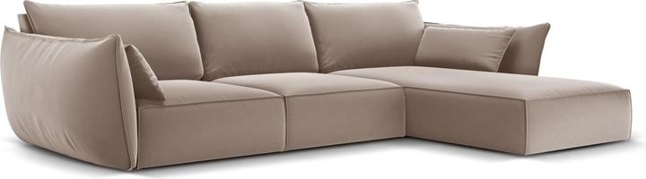 Actual product image Micadoni Velvet Right Corner Sofa, "Kaelle", 4 Seats, 308x171x85Made in Europe (Corner sofa)