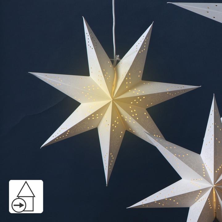 Image du produit Star Trading Étoiles en papier à suspendre | Fenêtre poinsettia | Étoile en papier illuminée | Poins