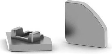 Image du produit LEDsON Embout En Aluminium Pour Profil LED 'Alu-45' - Sans Trou De Câble - Argenté