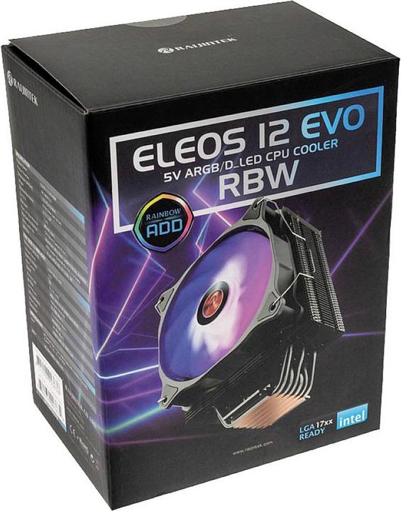 Actual product image Raijintek CPU Cooler ELEOS 12 EVO RBW (164 mm)
