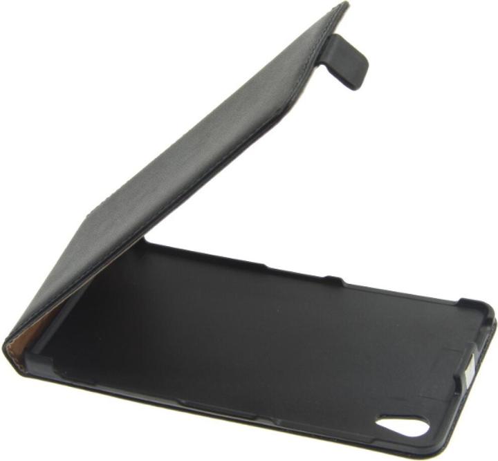 Actual product image OEM Slim Leather Flip Case for Sony Z2 - Black (Sony Xperia Z2)