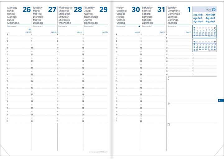 Actual product image Agenda Pr'sident SD 2022/2023, 16 mois, bleu (21 x 27 cm, German)