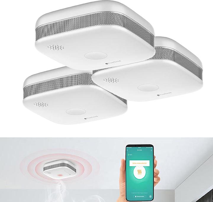 Actual product image VisorTech 3er-Set WLAN-Design-Rauchmelder