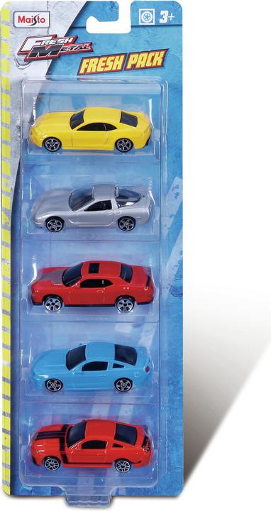 Image du produit Maisto Toys - Fresh Metal 5-er Set Modellautos, 7,5cm (6-fach sortiert) - Voiture miniature