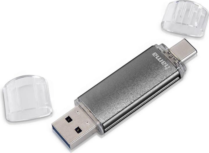 Produktbild Hama Laeta Twin (64 GB, USB-A, Micro USB, USB 2.0)