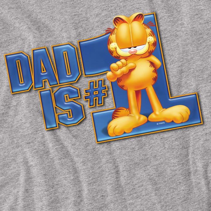 Actual product image Garfield Unisex Adult Dad Is Number One T-Shirt (XL)