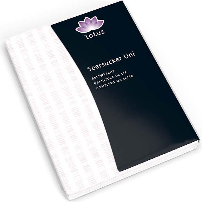 Image du produit Lotus Bettwaren Parure de lit en satin seersucker uni (Housse de couette, 240 x 240 cm)