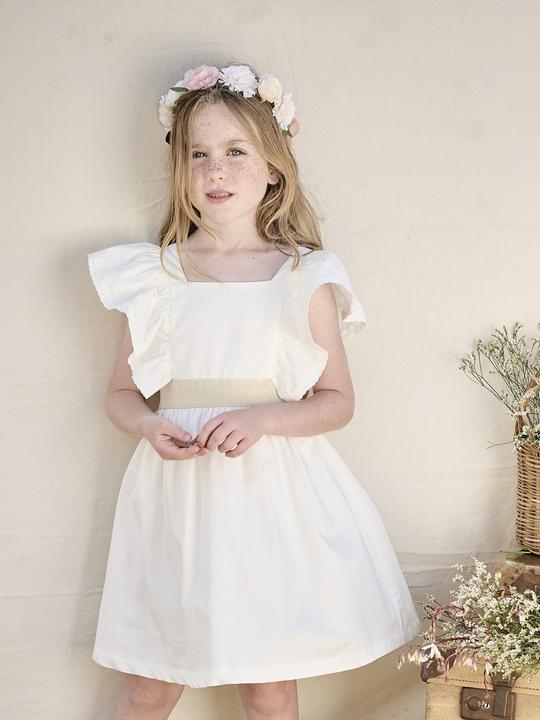 Produktbild Vertbaudet Festliches Mädchen Kleid mit goldenem Gürtel (92)