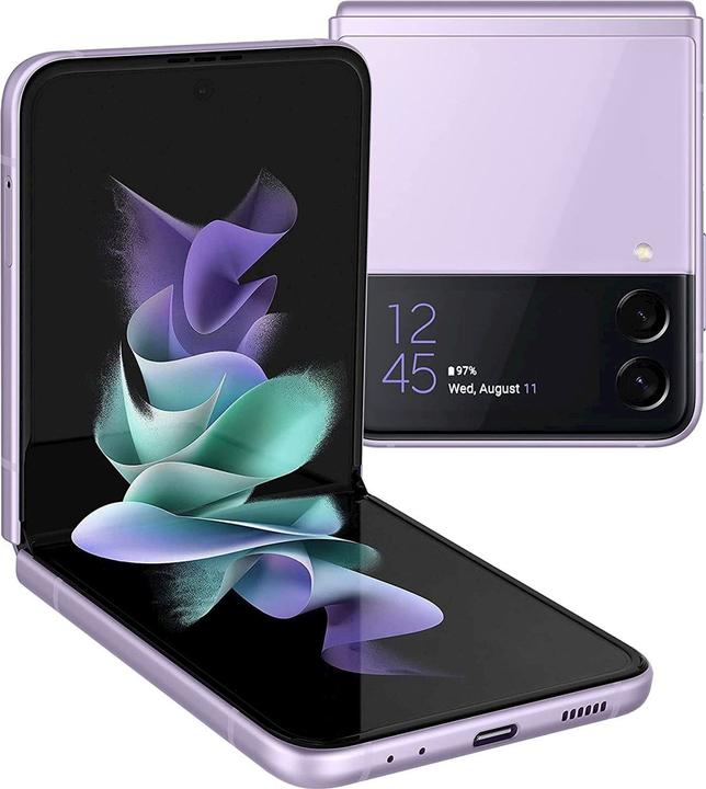 Actual product image Samsung Galaxy Z Flip3 5G EU (128 GB, Lavender, 6.70", SIM + eSIM, 12 Mpx, 5G)