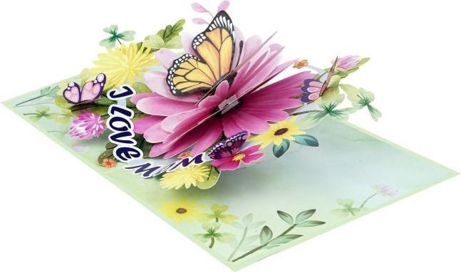 Immagine prodotto MU Classic Biglietto d'auguri 3D Pop-Up per la Festa della Mamma - I Love Mum (1 pz.)