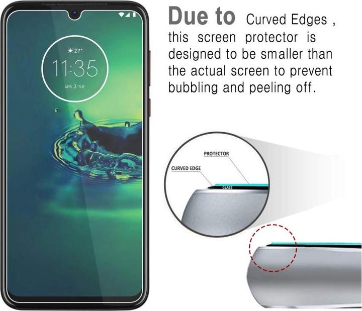 Actual product image Screenguard Motorola Moto G8 Plus Protective Glass Film Case Friendly Design (1 Piece, Motorola Moto G8 Plus)