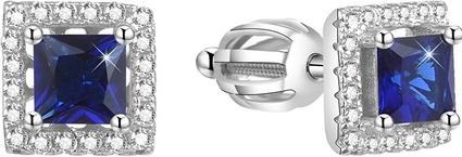 Actual product image Beneto Silver square earrings AGUP1552S (L)
