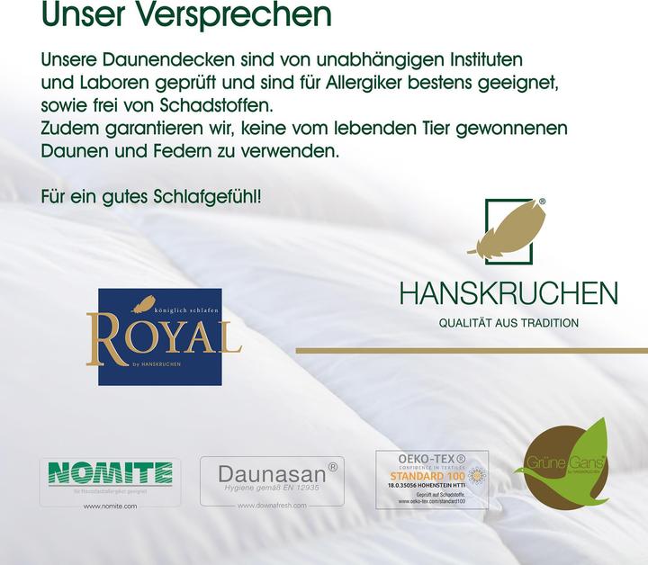 Actual product image Hanskruchen Royal (1620 g, 240 x 220 cm)