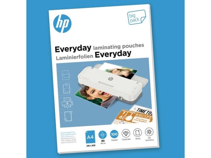 Actual product image HP Laminating film Everyday A4, 80 µm, 100 pieces, glossy (A4, 100 Piece, 80 µm)