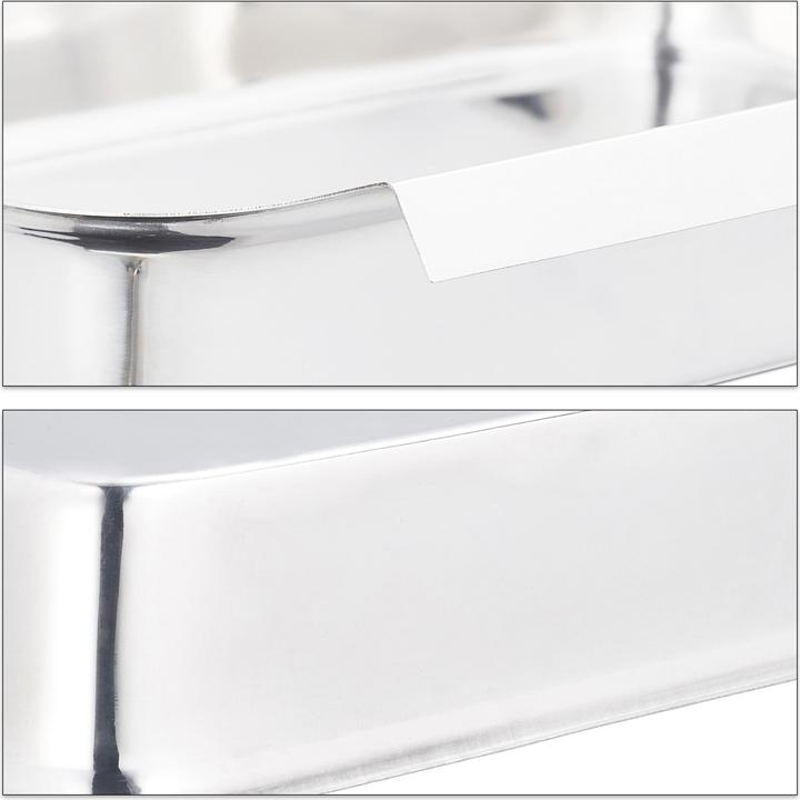 Actual product image Relaxdays Breading Trays Stainless Steel, Batter Station