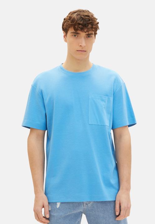 Produktbild Tom Tailor T-Shirt Kurzarmshirt structured mit Brusttasche (XL)