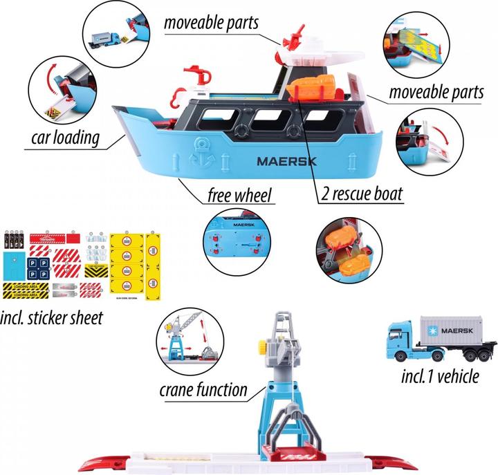 Immagine prodotto Majorette Nave merci Creatix Logistic+1 veicolo