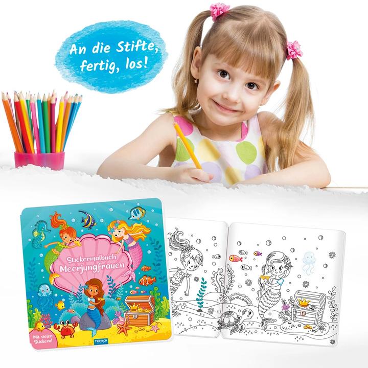 Immagine prodotto Libro di sirene da colorare con gli adesivi