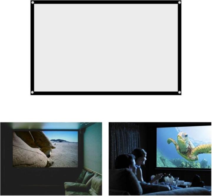Apfelkiste Faltbare Beamer Stoff Leinwand 16:9 Heimkino Projektionsfläche (120", 16:9)