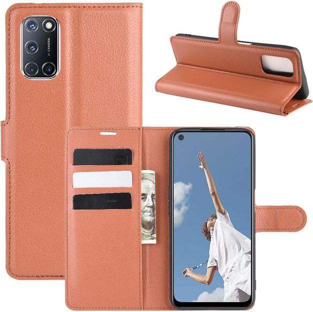 Actual product image MU Classic Litchi Leather Bookcover Series (Oppo A52)