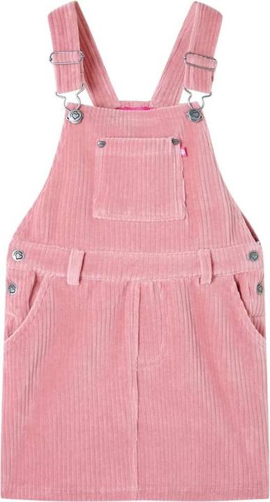Actual product image VidaXL Children's dungaree dress corduroy light pink 104,Material: 58 % cotton (104)