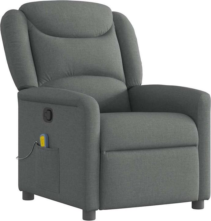 Produktbild VidaXL Massagesessel Dunkelgrau Stoff Massage TV-Sessel