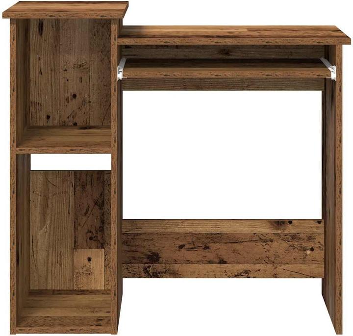 Actual product image VidaXL Desk with shelf in reclaimed wood look 84x40x78cm wood-based office desk