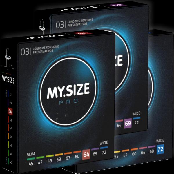 Produktbild My.Size PRO «Probierset XXXL» (64mm, 69mm, 72mm) 3 x 3 Kondome zum Anprobieren und Austesten (9 Stk.)