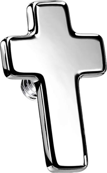 Immagine prodotto Star Piercing Croce dermica d'argento (senza ottone, Acciaio chirurgico 316L)