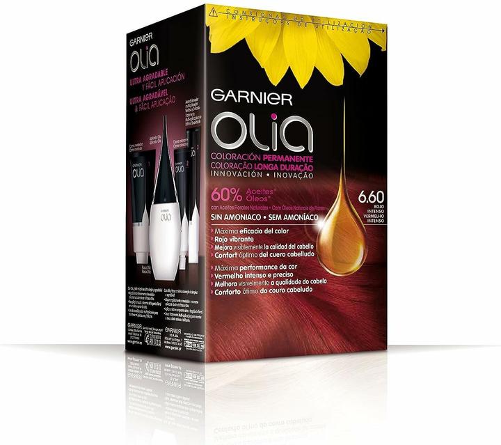 Immagine prodotto Garnier OLIA Coloración Permanente #6,60 Rojo Intenso 4 pz (6,60 Rosso intenso)